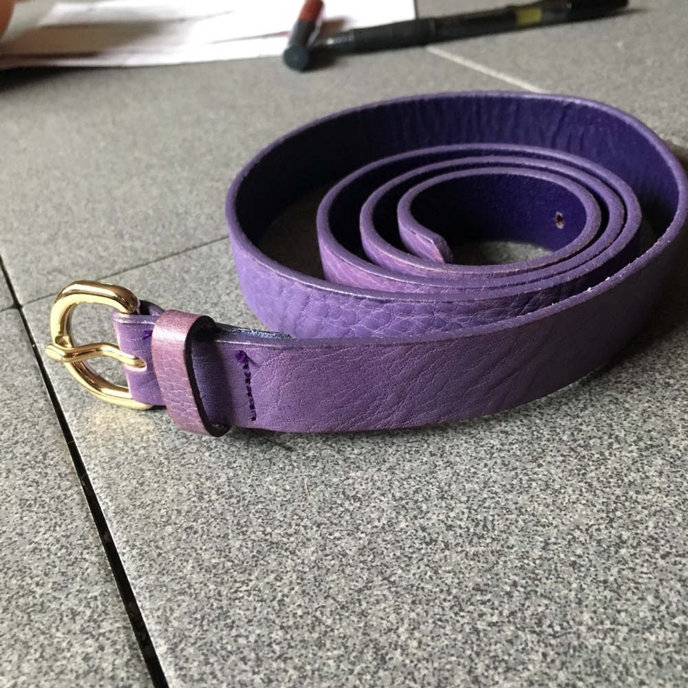 J. Crew Rounded Brass Buckle Belt